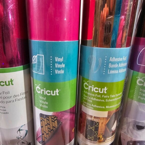 LOT OF 11 Cricut Glitter Vinyl Adhesive Party Foil Faux Leather Iron On NEW - Picture 8 of 8